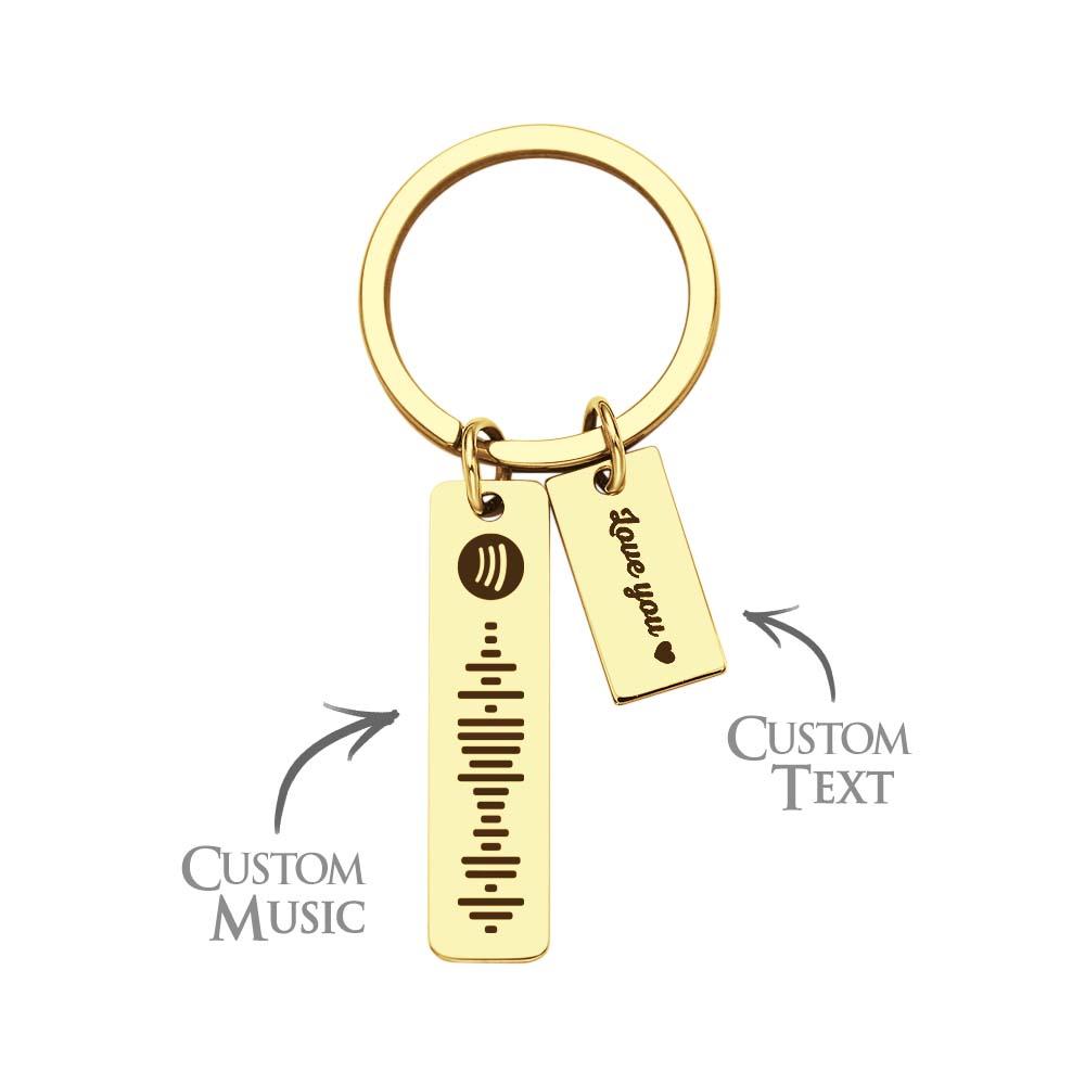 Custom Music Code Keychain Personalized Creative Name Scannable Spotify Code Keychain Gift For Her