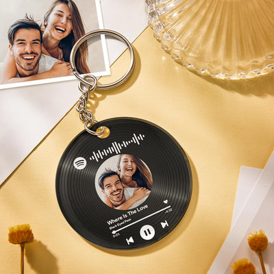 Custom Music Song Keychains Scannable Spotify Code Acrylic Gifts for Lover