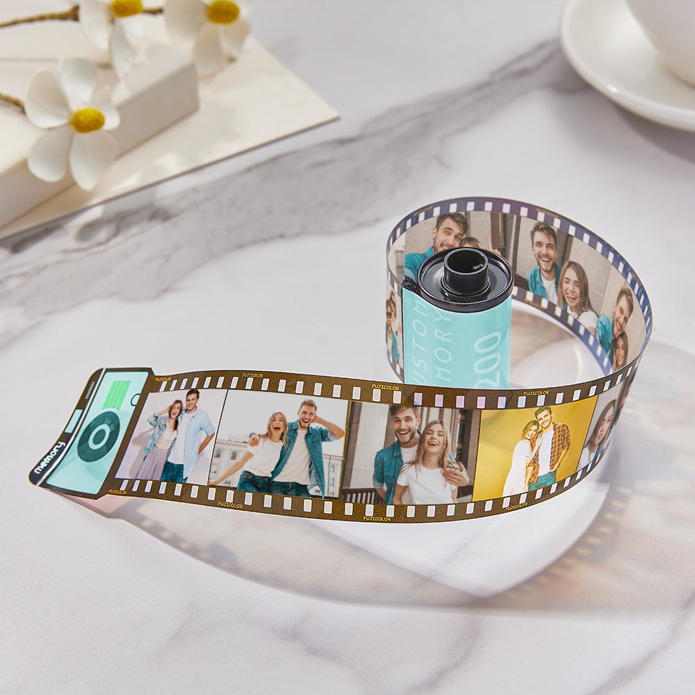 15 Pics Custom Film Roll Keychain Personalized Multiphoto Camera Keychain for Couples