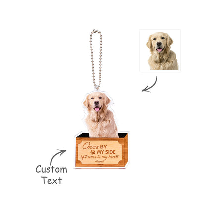 Personalized Dog Memorial Ornament Once By My Side Forever In My Heart Customize Your Pet's Photo - photomoonlampuk