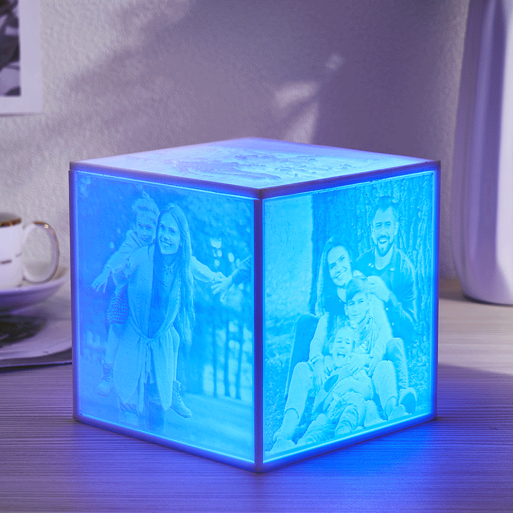 Custom Photo Cube Night Light Personalized Creative Atmosphere Lamp Valentine's Day Gifts