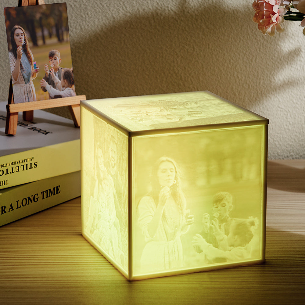 Custom Photo Cube Night Light Personalized Creative Atmosphere Lamp Valentine's Day Gifts