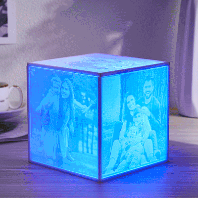 Custom Photo Cube Night Light Personalized Creative Atmosphere Lamp Valentine's Day Gifts - photomoonlampuk