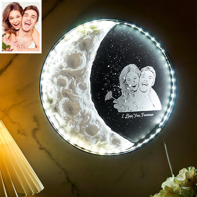 Personalized Photo Moon Lamp With Text DIY Clay Color Paint Night Light For Couples - photomoonlampuk