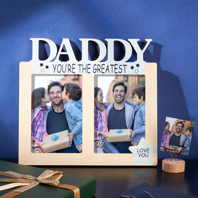 Custom Photo Frame Greatest Daddy Creative Detor Home Gifts - photomoonlampuk