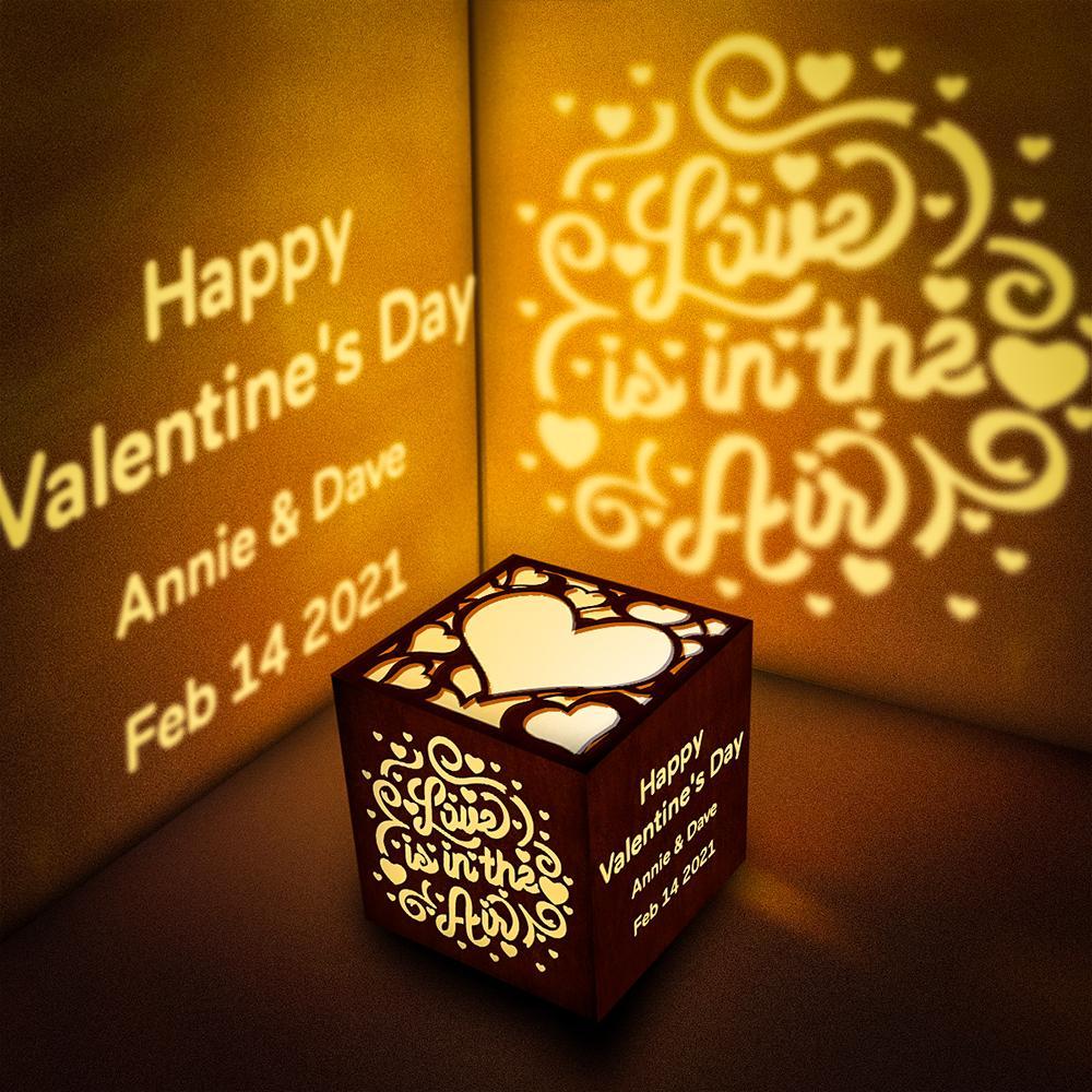 Gift for Her Personalised Engraved Lantern Box Custom Projection Light
