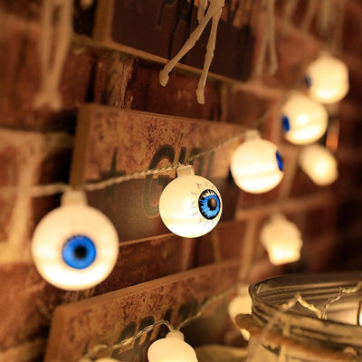 Haloween LED Lights Double-sided Ghost Eyes Horrible Atmosphere LED Lights Bar Home Festival Ornament Decor Gift for Friends