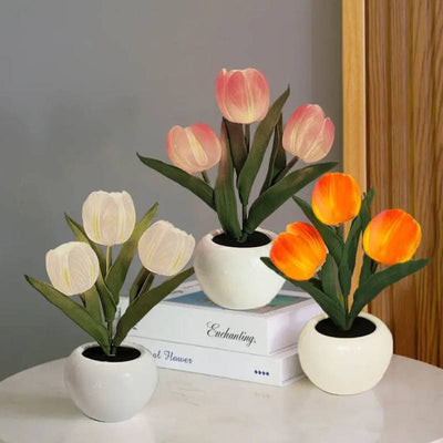 Tulip Flower Lamp Cute Flowers Night Light Home Decor Gifts for Mom - photomoonlampuk