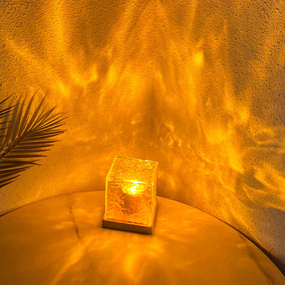 Dynamic Rotating Water Ripple Night Light Bedroom Lamp Home Decor Gifts - photomoonlampuk