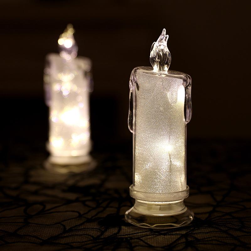 Acrylic Transparent Flameless Nightlight Mini Lamp Restaurant Decoration for Christmas