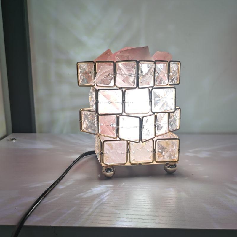 Four-Story Square Crystal Nightlight  Salt Lamp Home Table Decoration