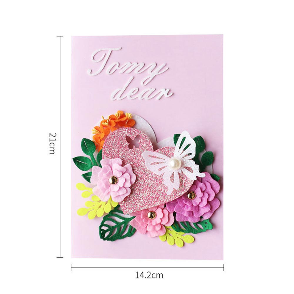 Mother's Day Gifts DIY Card To My Dear Heart Flower Butterfly Non-woven Fabrics