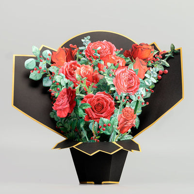 Black Rose Flower Bouquet for Anniversary for Mother's Day
