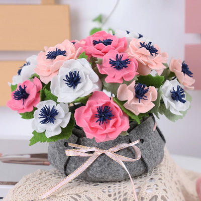 Gifts for Mother Flower Pot 3D DIY Card Non-woven Fabrics