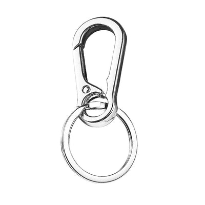 Carabiner Clip Keyring Stainless Steel Keychain with Snap Hook Quick Release Key Ring - photomoonlampuk