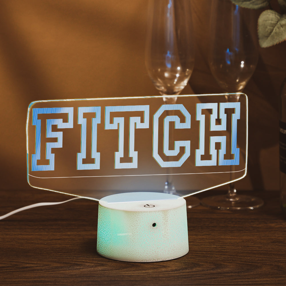 Custom Name Letter Night Light With Base and Remote Control Birthday Present