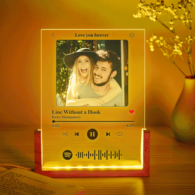 Spotify Code Colorful Photo Night Light Scannable Music Plaque Lamp Valentine's Day Gifts - photomoonlampuk