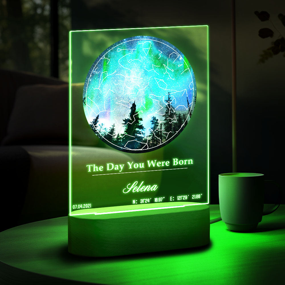 Custom Star Map Lamp Acrylic Colorful Night Light Romantic Christmas Gift