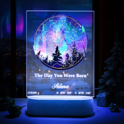 Custom Star Map Lamp Acrylic Colorful Night Light Romantic Christmas Gift - photomoonlampuk