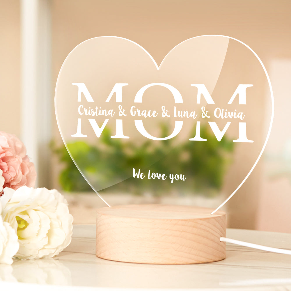 Mother's Day Gift Night Light for Mommy Personalised Gift for Mum Custom Mum Present