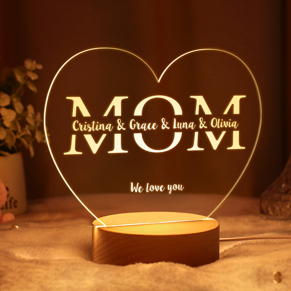 Mother's Day Gift Night Light for Mommy Personalised Gift for Mum Custom Mum Present