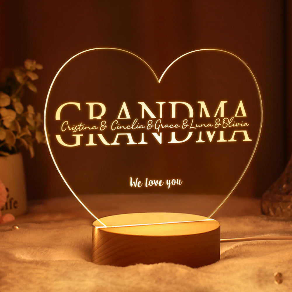 Grandma Mothers Day Gift Grandma Lamp Gift for Grandma Night Light for Grandma Gift Idea
