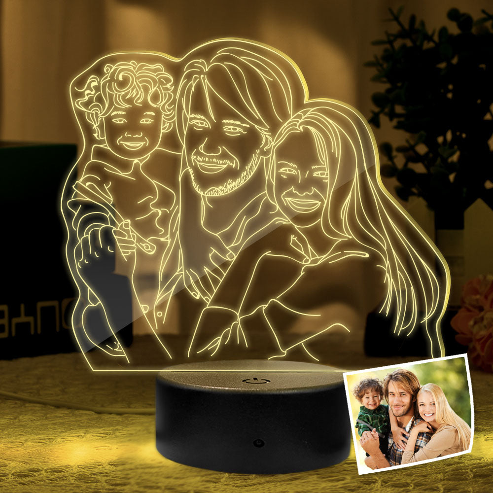 Custom 3D Photo Lamp Led Personalised Colorful Night Light Gift for Family