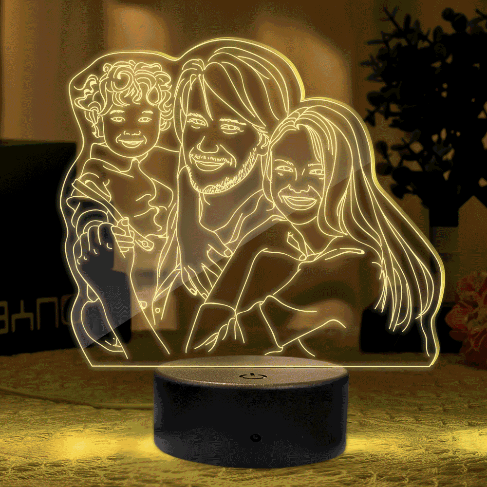 Custom 3D Photo Lamp Led Personalised Colorful Night Light Gift for Family