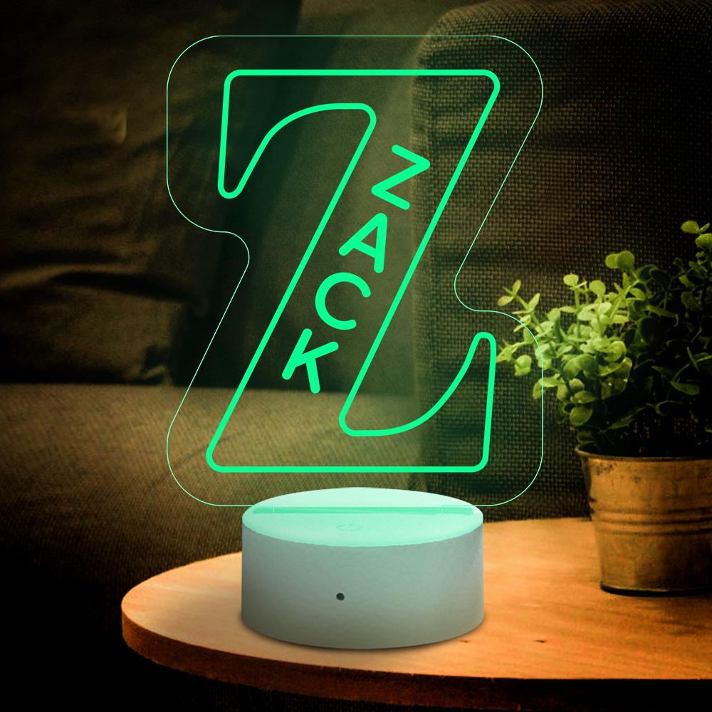 Gift for Employee Appreciation Gifts Personalised LED Night Light 26 Letter Lamps Bedroom Home Decoration Custom LED Engraved Lamp