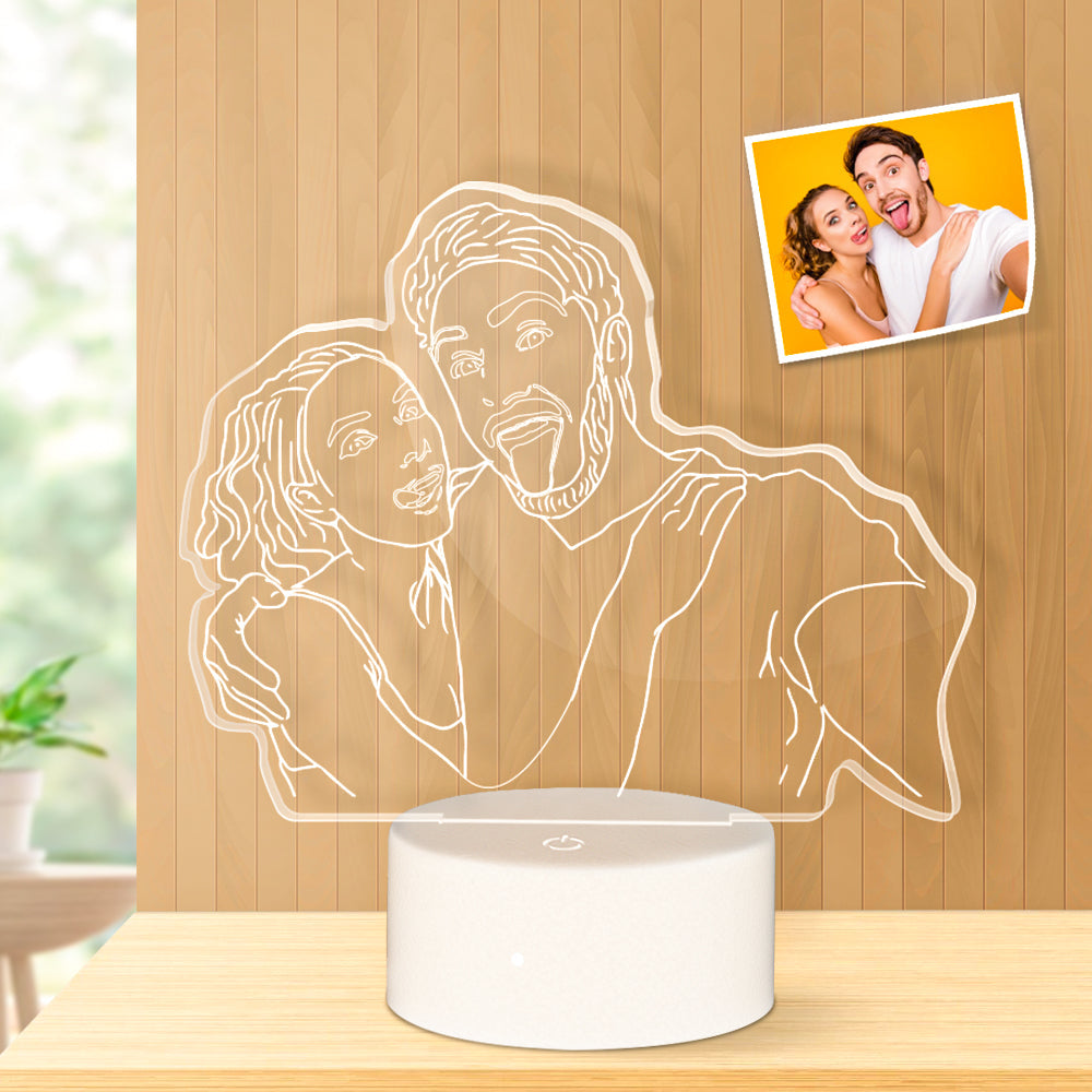 Personalised 3d Photo Led Light Home Decoration Lamp With Engraved Portrait Best Gifts Night Light
