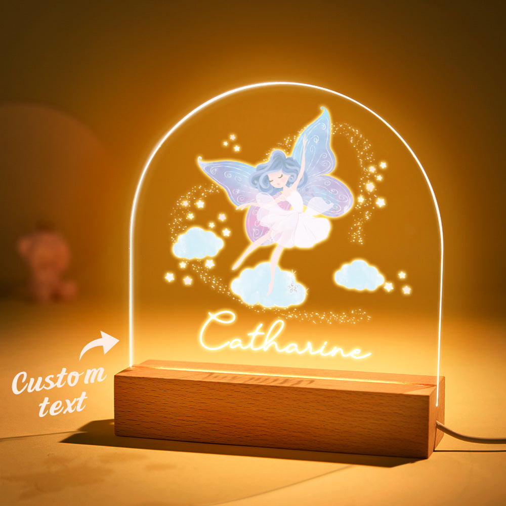 Custom Fairy Night Lamp the Birthday Gift For Baby Girl Nursery Decor Bedroom