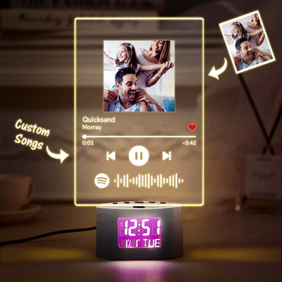 Customized Spotify LED Alarm Clock light lamp Custom Night Light Gift