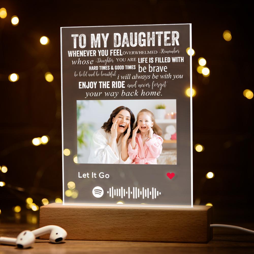 Personalised Spotify Photo Engraved Text Night Light To My Son Gifts for Boys