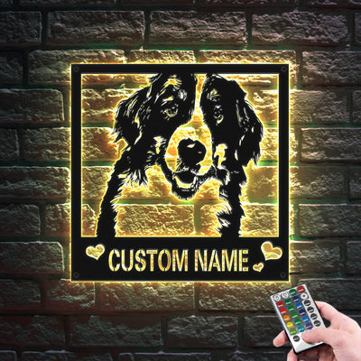 Custom Metal Sign LED Light Personalized Photo Sign Wall Art Home Decor Gift - photomoonlamp