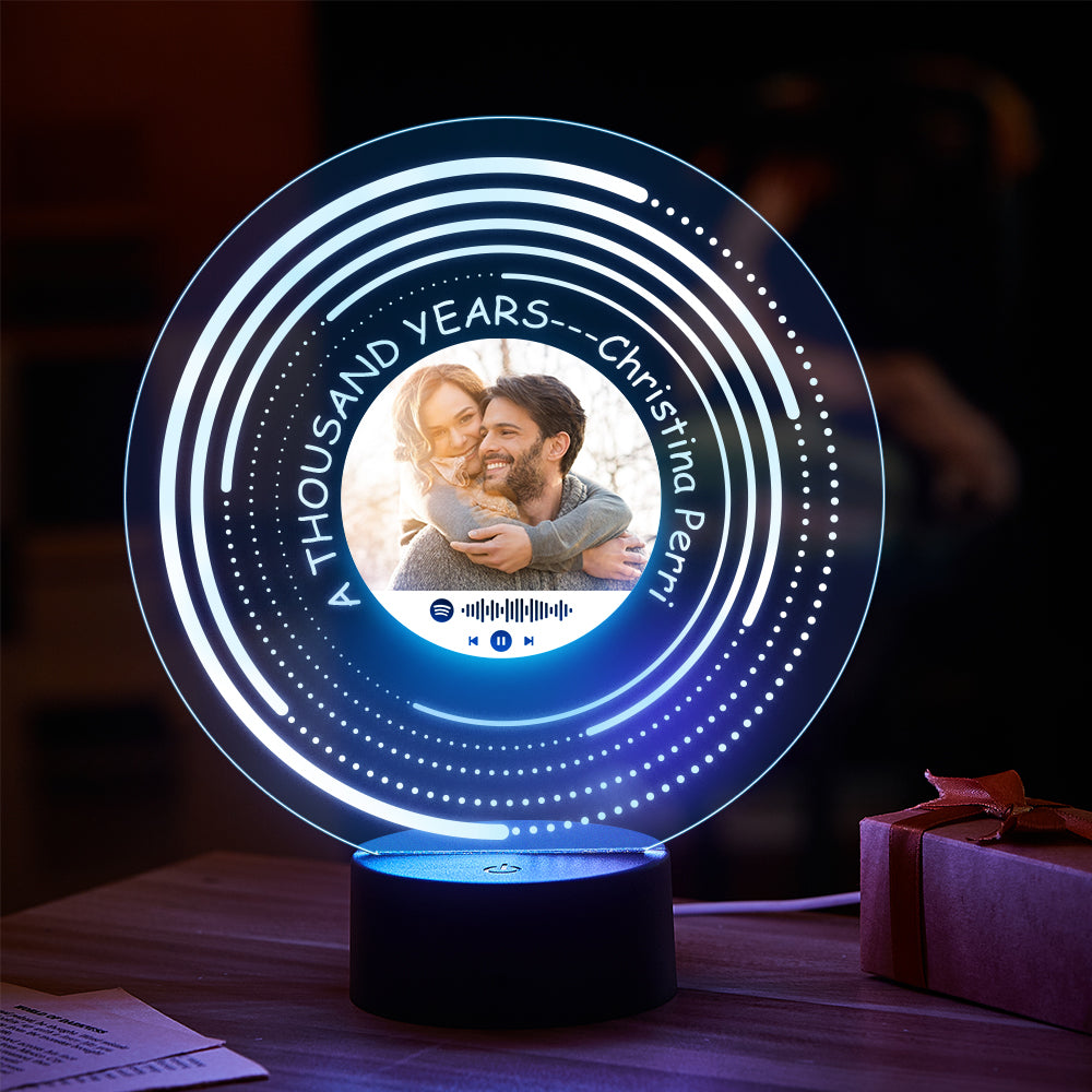 Personalised Spotify Lamp Album Cover Light Couple Song Plaque Night Light Perfect Gifts For Her