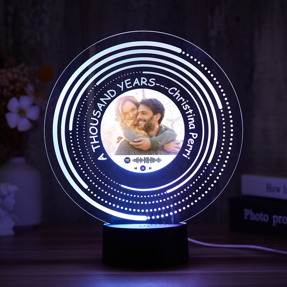 Personalised Spotify Lamp Album Cover Light Couple Song Plaque Night Light Perfect Gifts For Her