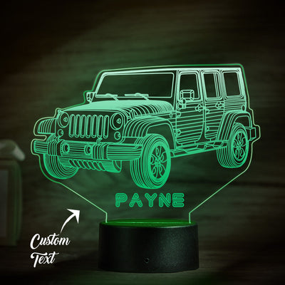 Custom Car Toy Night Light Personalized Name Lamp Multi Color For Boys Room and Baby Gifts - photomoonlampuk