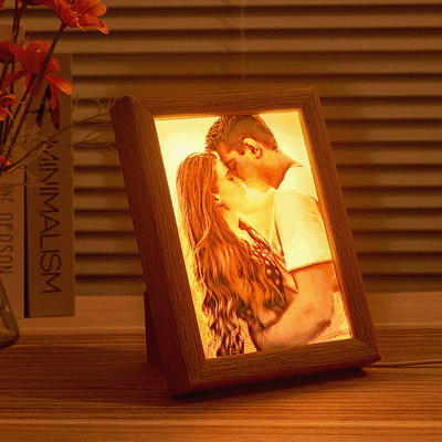 Personalized Picture LED Light Art Frame with Light Home Decorative Gift for Couples - photomoonlampuk