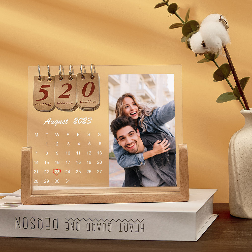 Custom Photo Lamp Personalized Countdown Calendar Night Light