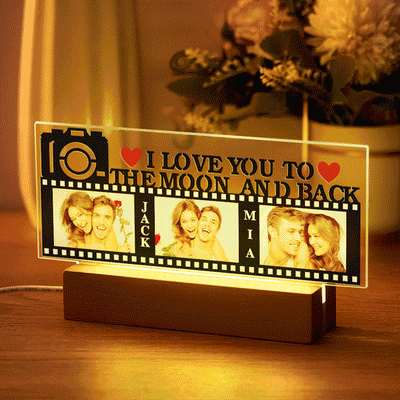 Personalized Photo Romantic Colorful Lamp Custom Film Pictures Night Light Valentine's Day Gift - photomoonlampuk