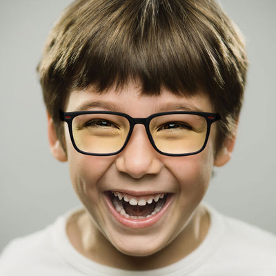 Angle - (Age 7-12)Children Blue Light Blocking Computer Reading Gaming Glasses-For Boy - photomoonlampuk