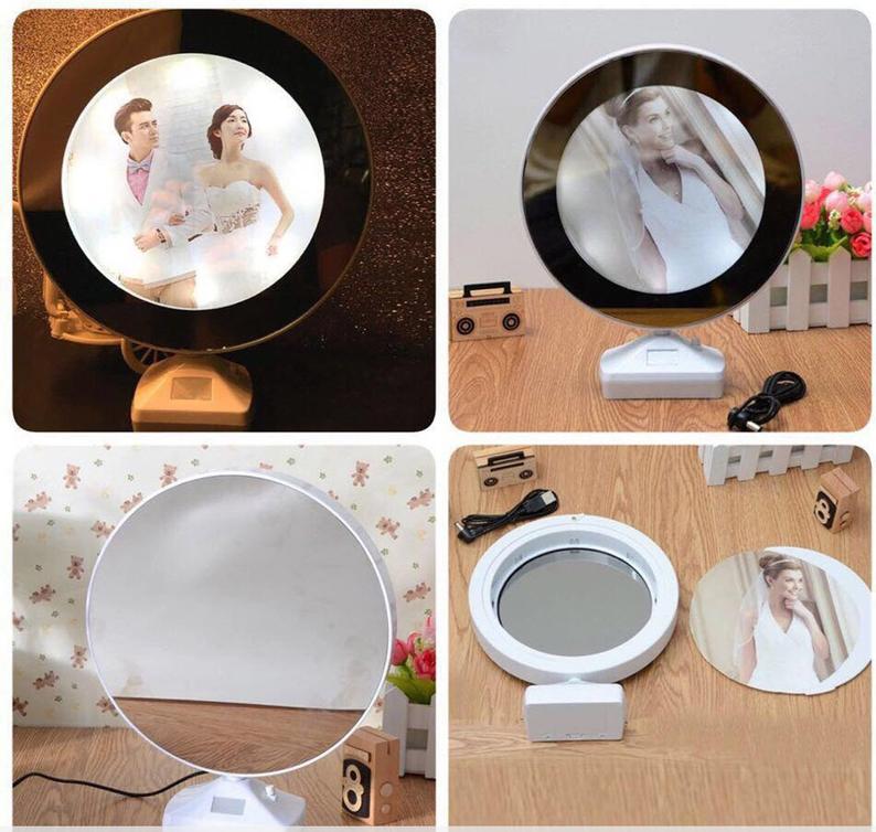 Custom Photo Magic Mirror and Night Light-For Couple